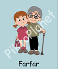 Farfar og pige