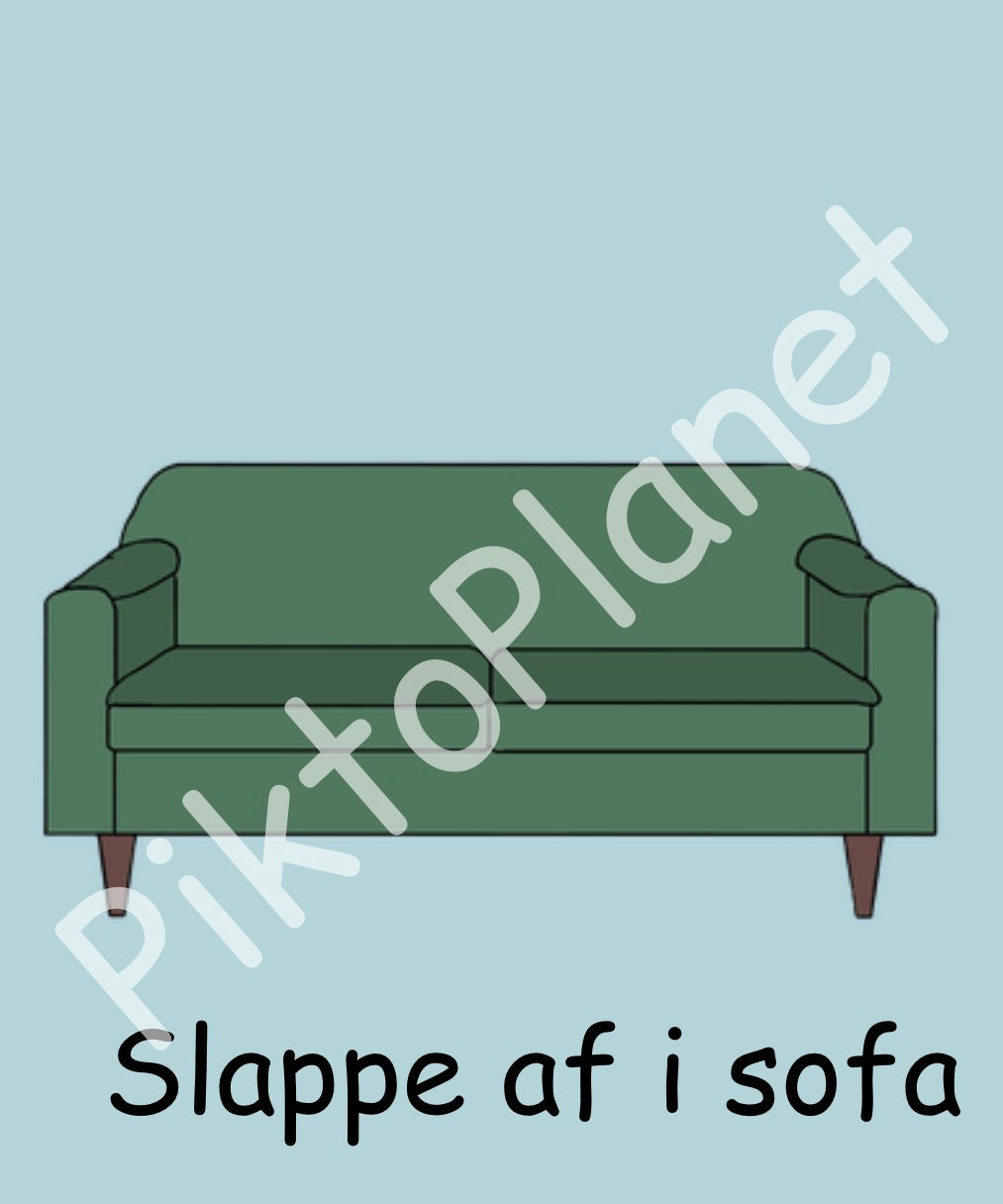 Slappe af i sofa