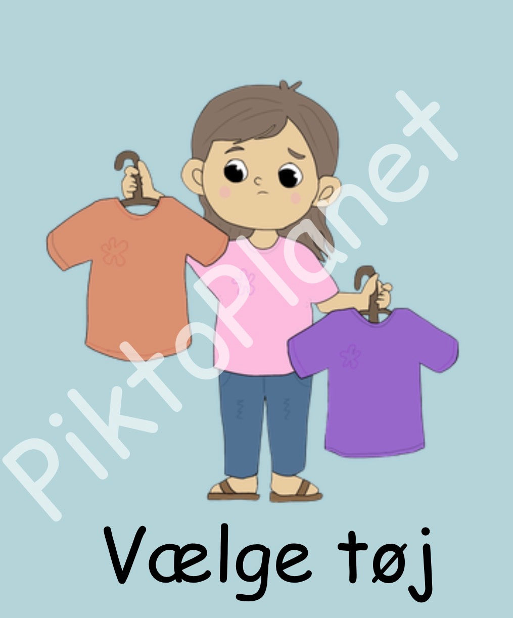 Vælge tøj - pige