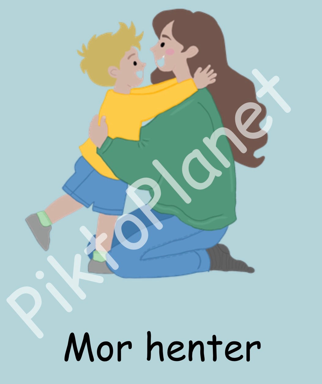 Mor henter dreng