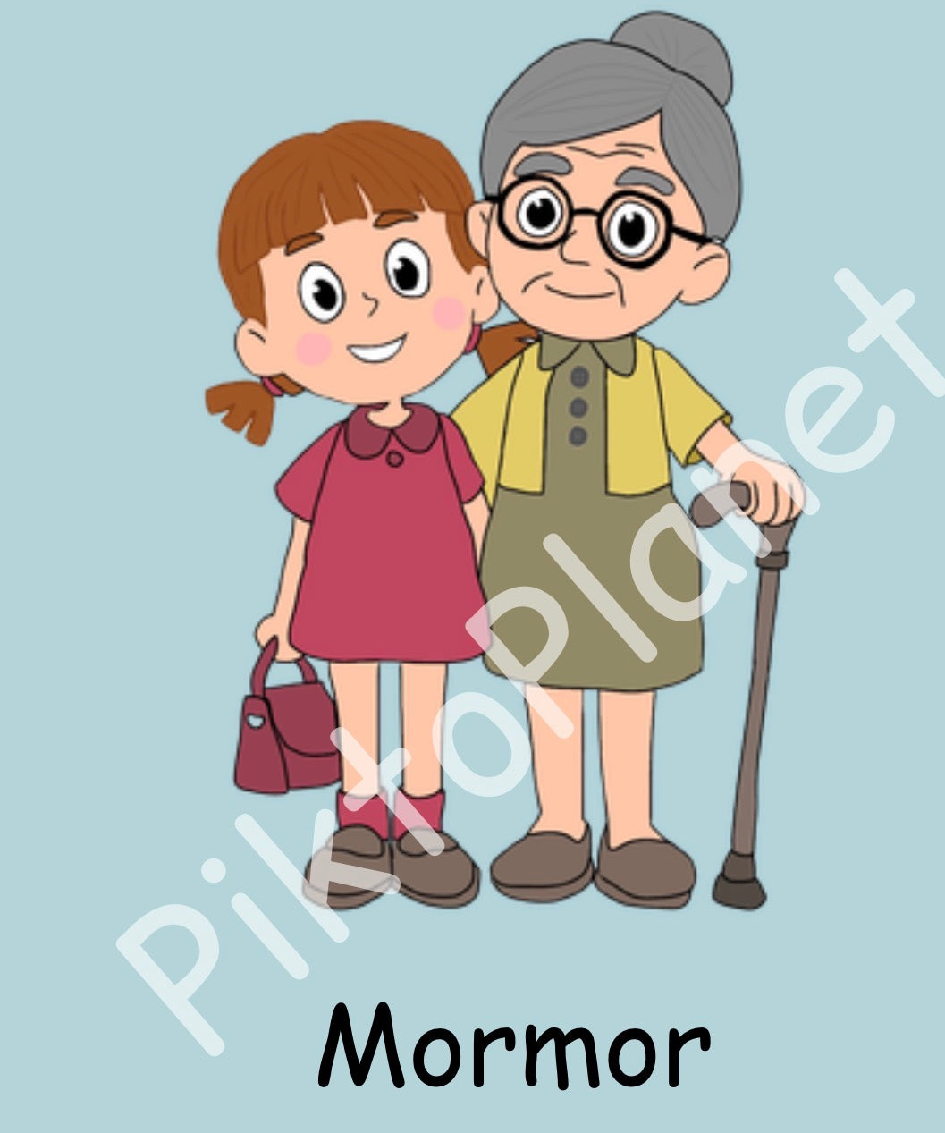 Mormor og pige