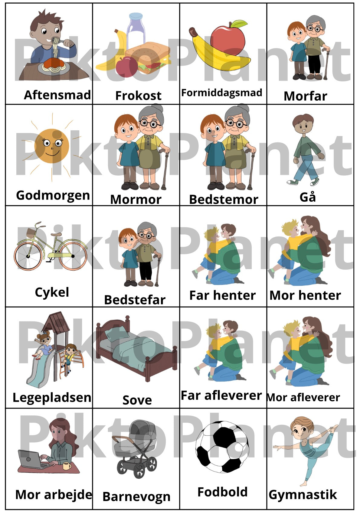 Hverdagspiktogrammer - dreng