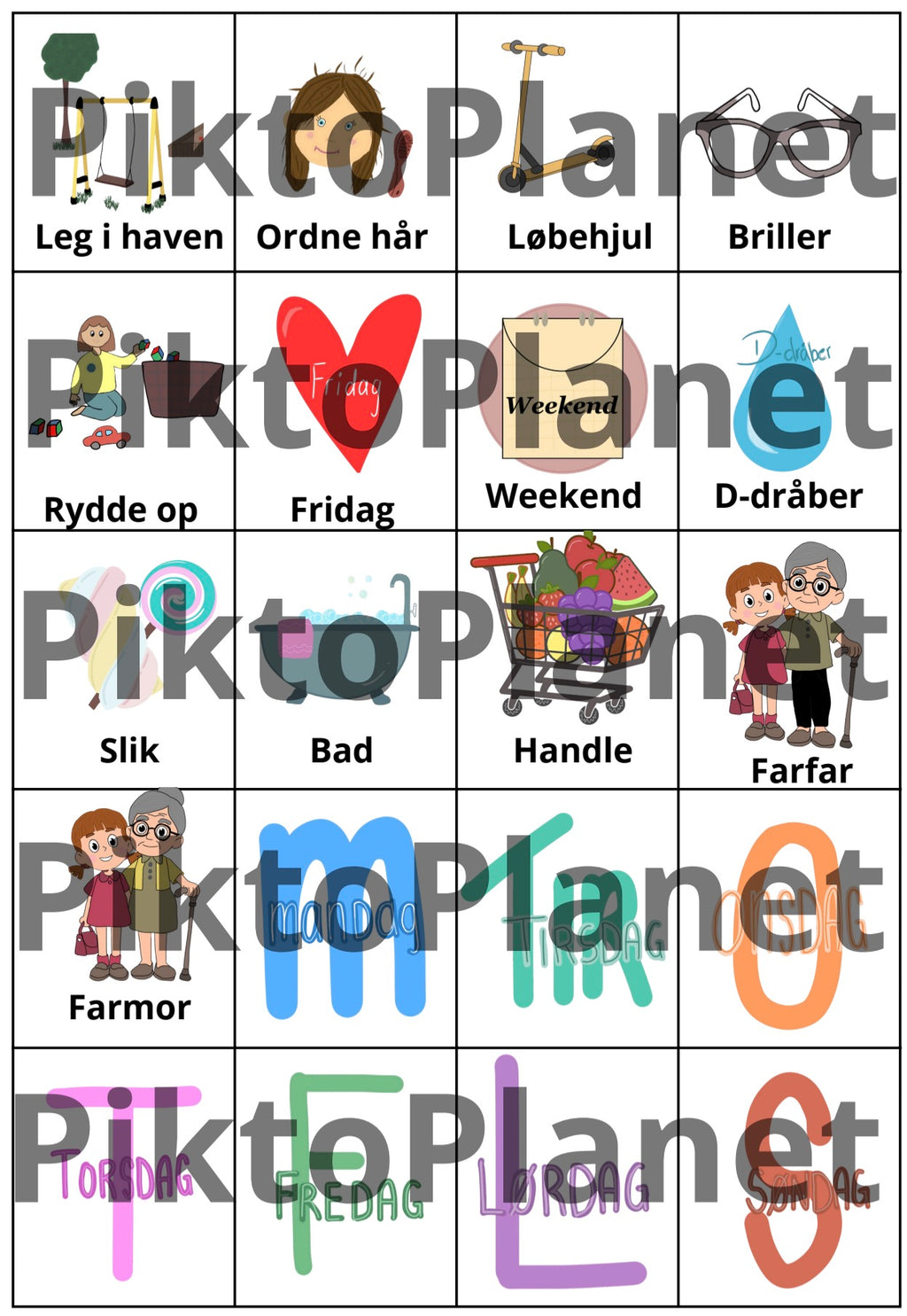 Hverdagspiktogrammer - pige