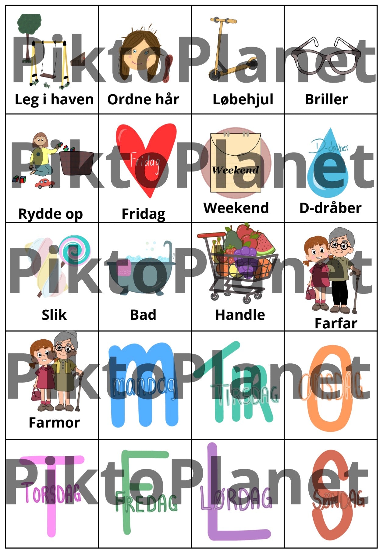 Hverdagspiktogrammer - pige