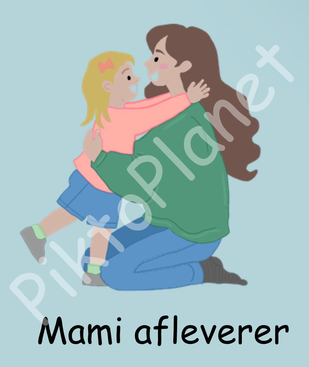 Mami afleverer