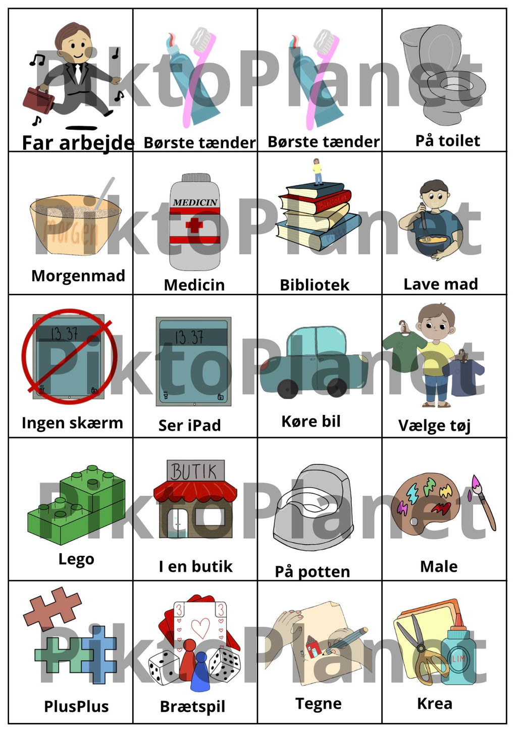Hverdagspiktogrammer - dreng