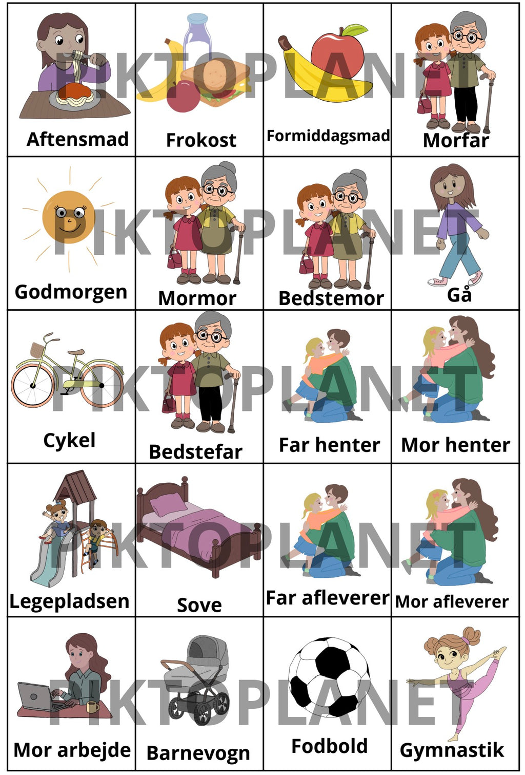 Hverdagspiktogrammer - pige