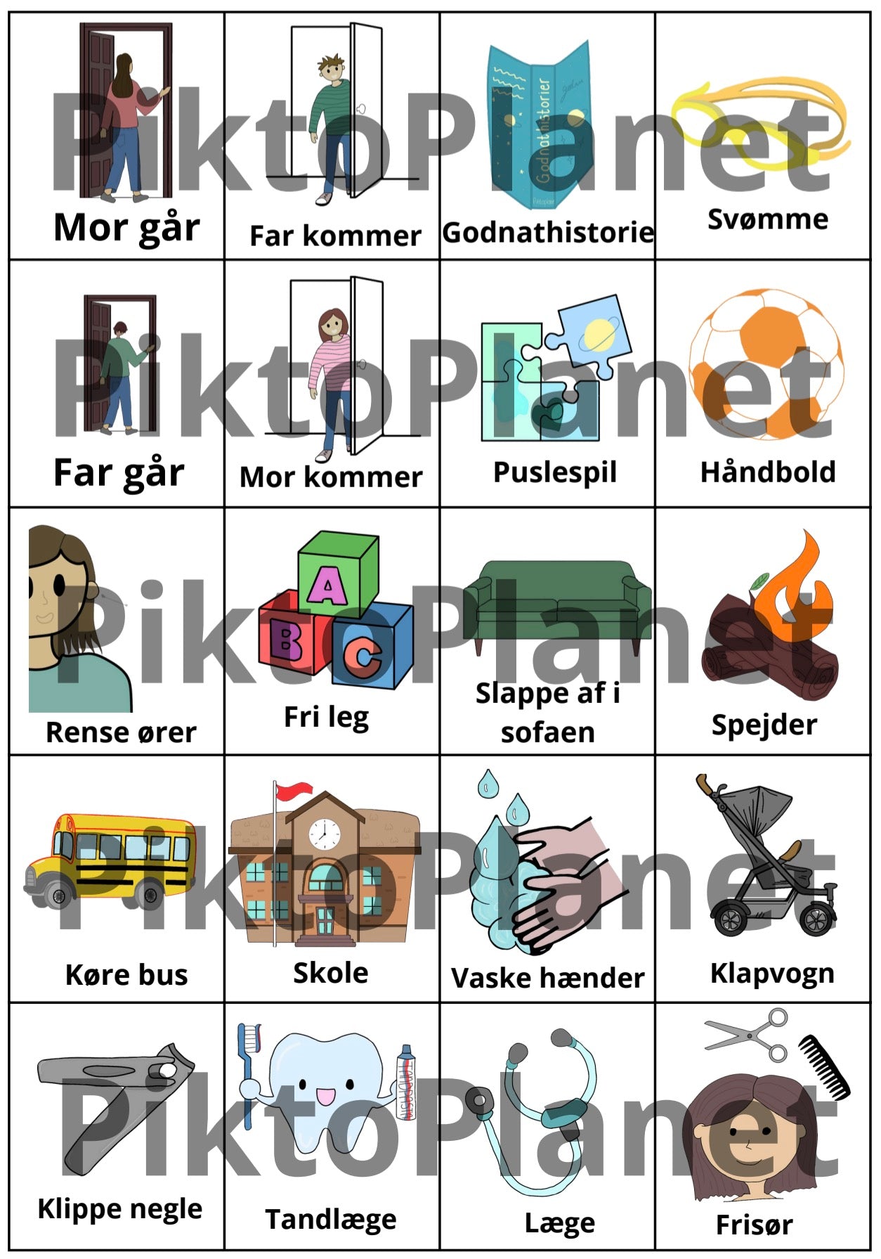 Hverdagspiktogrammer - pige
