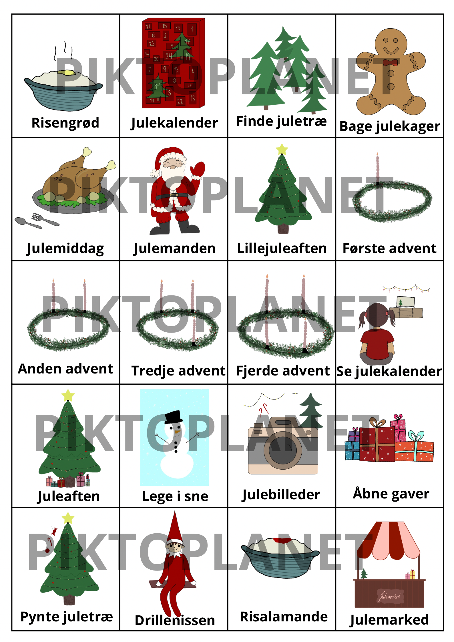 Piktogrammer - Jul
