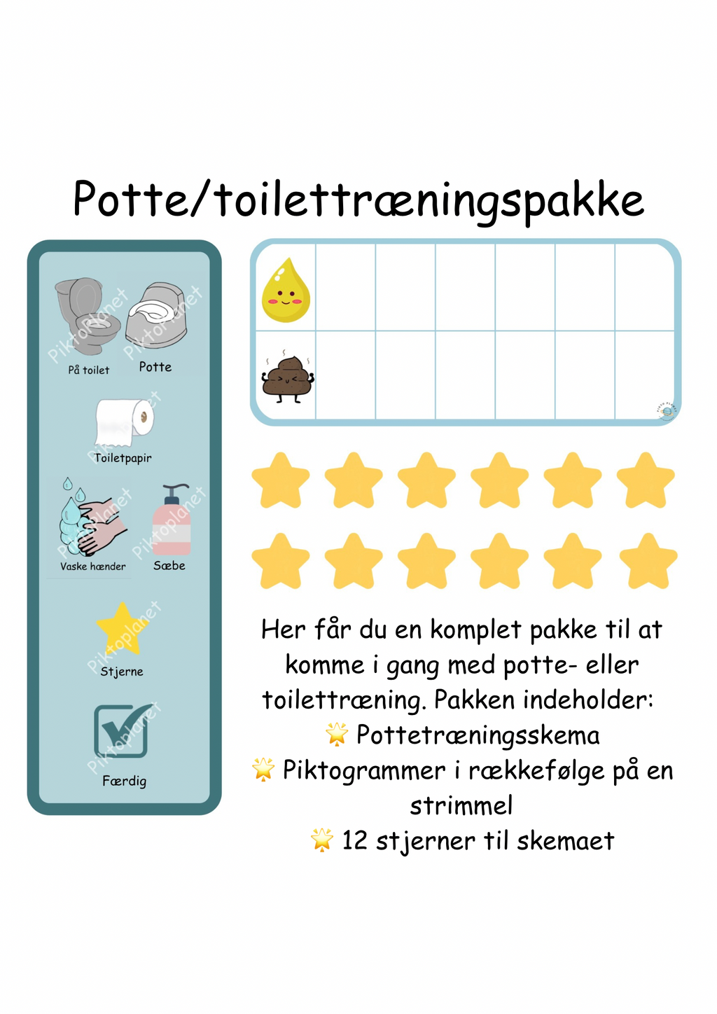 Potte- og toilettræningspakke