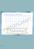 Nedtællingsskema - fødselsdag