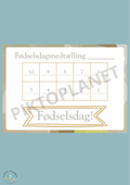 Nedtællingsskema - fødselsdag